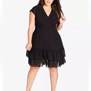 City Chic- Trendy Plus Size Dreamy Fit & Flare Dress